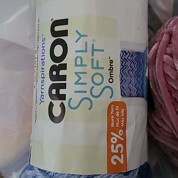 Bernat Baby Velvet Caron Simply Soft Ombre yarn lot of Two New never used Soft ! - Picture 2 of 8